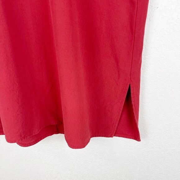 Eileen Fisher Burnt Orange Short Sleeve Silk Pop Over Blouse Top Small - Picture 2 of 7